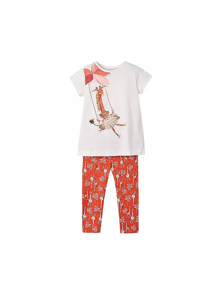 MAYORAL | Mädchen Set 2-teilig T-Shirt und Leggings | dunkelrot