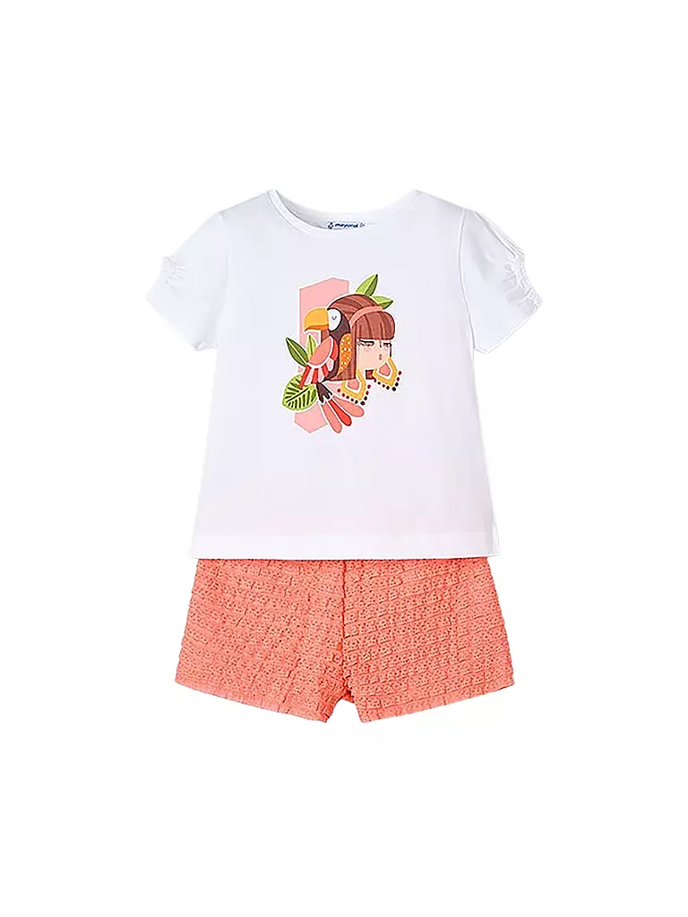 MAYORAL | Mädchen Set 2-teilig T-Shirt und Shorts | orange