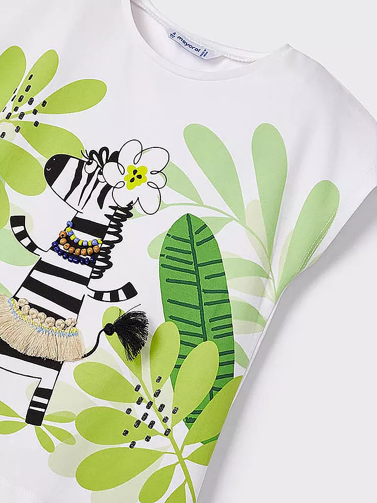 Mayoral Mädchen T-Shirt Kurzarm Mit Streifen - Jade Farbe, Bequem Für Frühling & Sommer