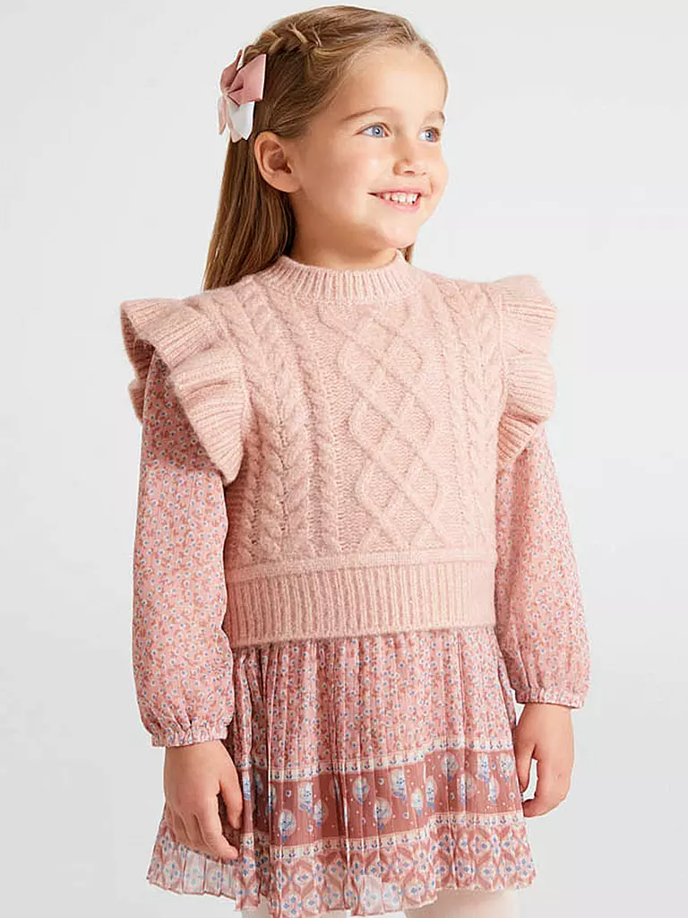 Mayoral Mädchen Rollkragen Pullover Basic - Rosé Für Herbst & Winter