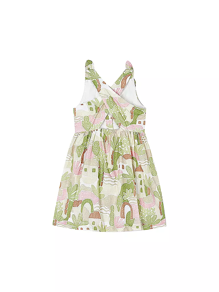 Mädchen Mit Schwarzen Haaren Und Weißem Kleid MAYORAL Mädchen Kleid beige