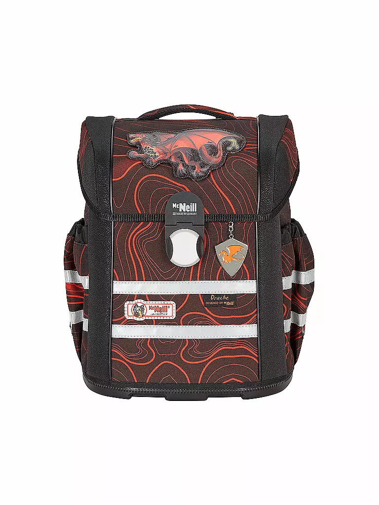 MC NEILL | Schultaschen Set 4tlg Mc Addy Ergo Mac Drache | schwarz