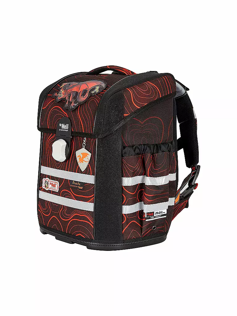 MC NEILL | Schultaschen Set 4tlg Mc Addy Ergo Mac Drache | schwarz