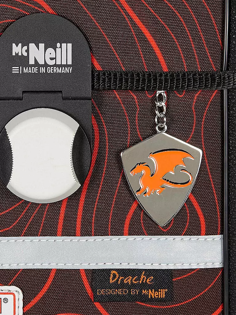 MC NEILL | Schultaschen Set 4tlg Mc Addy Ergo Mac Drache | schwarz