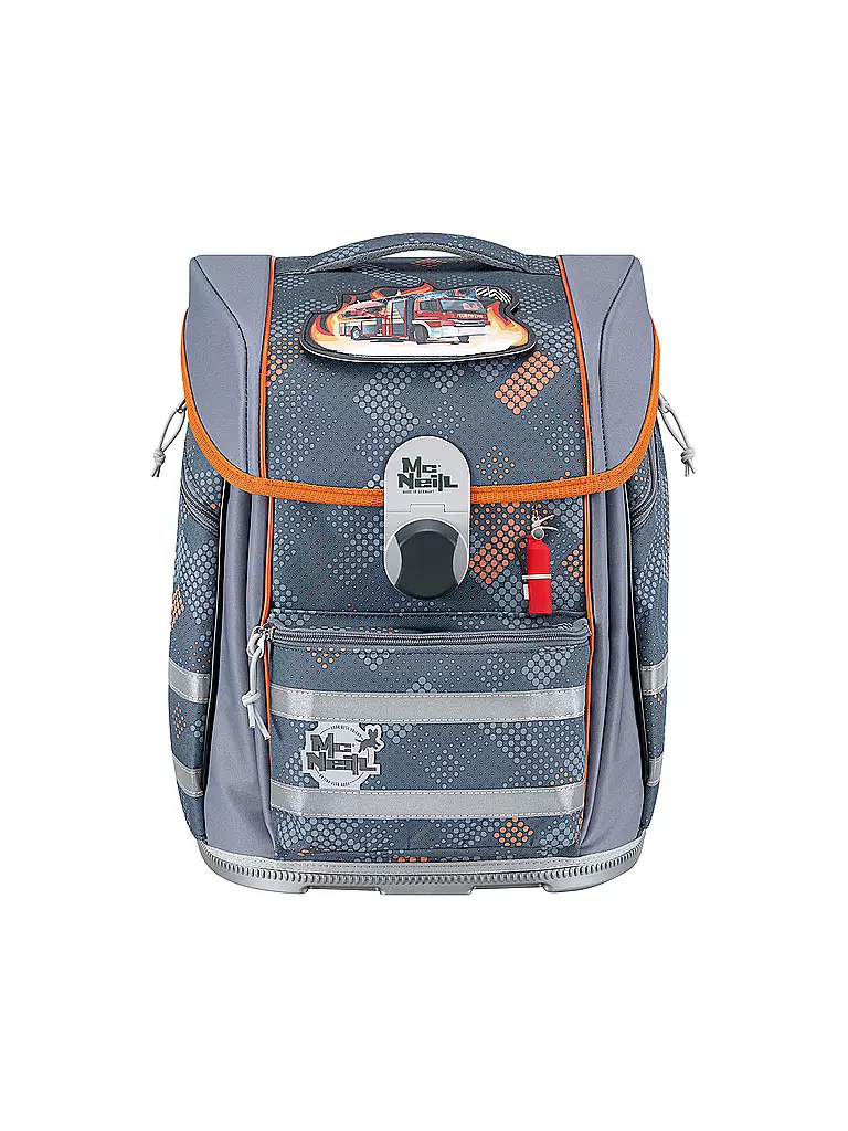MC NEILL | Schultaschen Set Biggy 5tlg Fire | grau