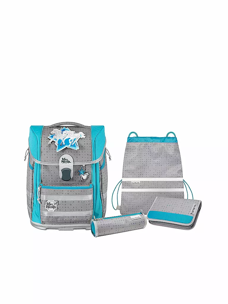 MC NEILL | Schultaschen Set Biggy 5tlg Star | grau
