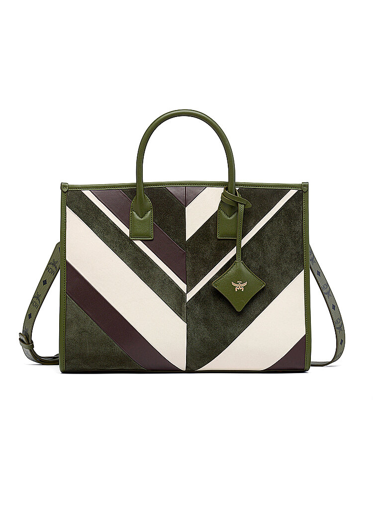 MCM Ledertasche - Tote Bag MUNCHEN olive