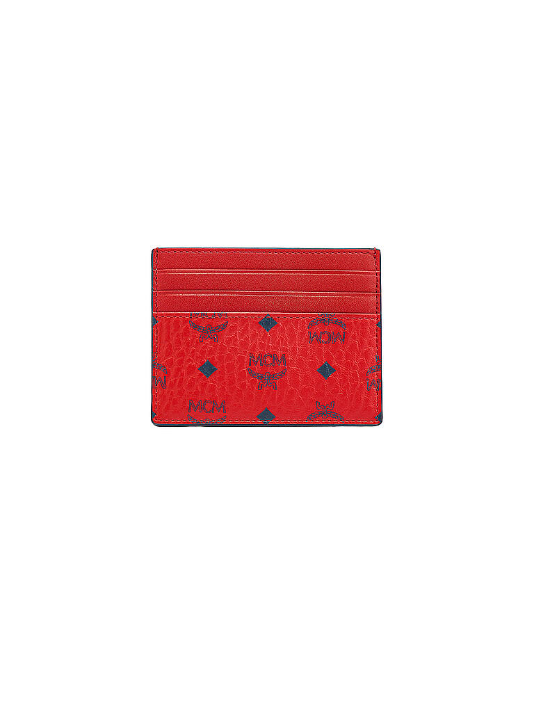 MCM | Kreditkartenetui mit Geldspange Visetos Mini Candy Red | rot