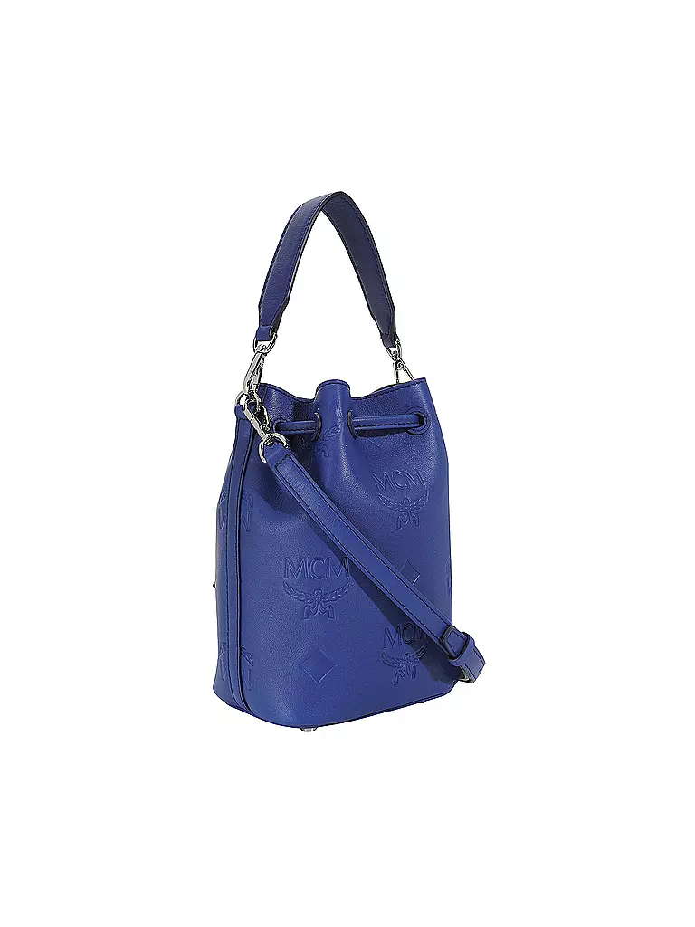 MCM | Ledertasche - Bucket Bag DESSAU DRAWSTRING MINI | blau