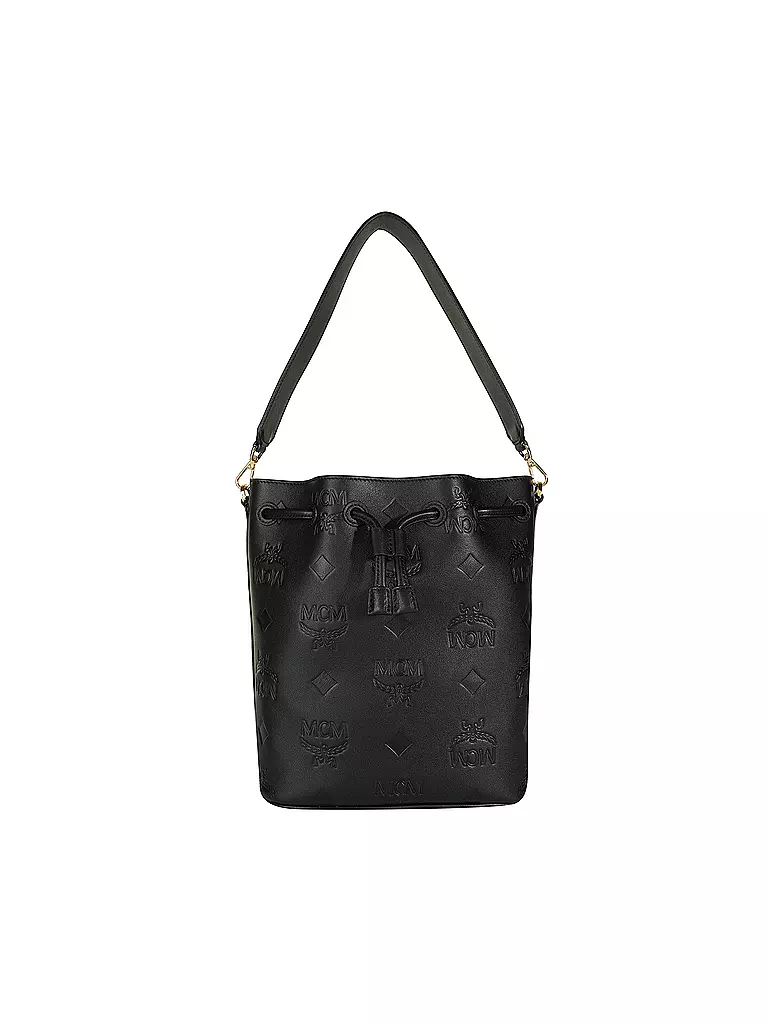 MCM | Ledertasche - Bucket Bag DESSAU Medium  | schwarz