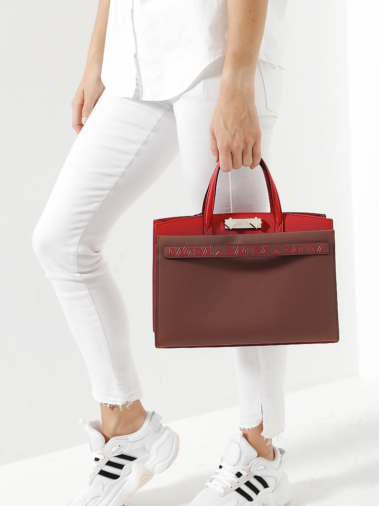 MCM | Ledertasche - Henkeltasche "Horizont" | rot