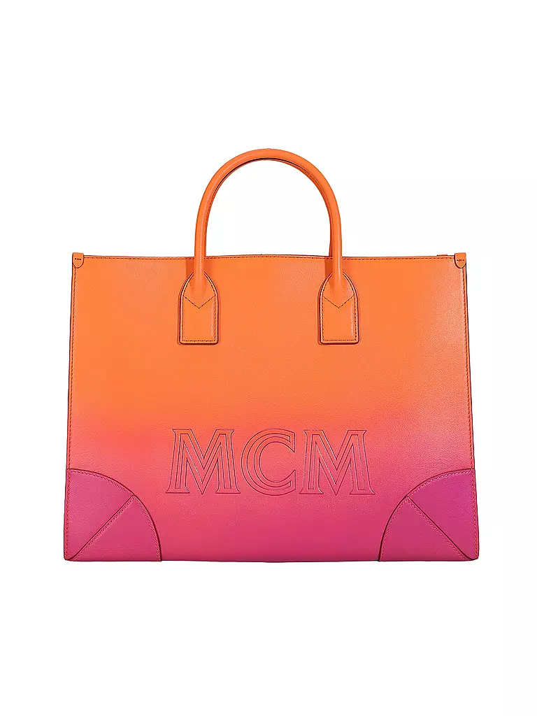 MCM | Ledertasche - Tote Bag MÜNCHEN Large | orange