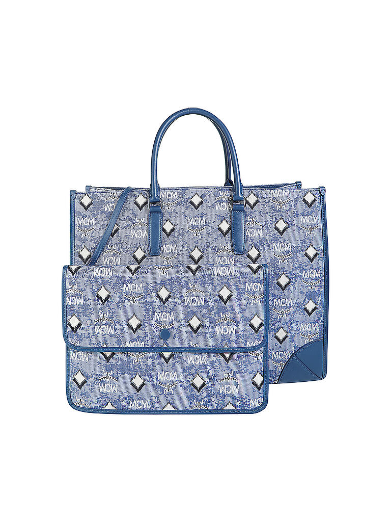 MCM | Tasche - Tote Bag Vintage Jacquard  | blau