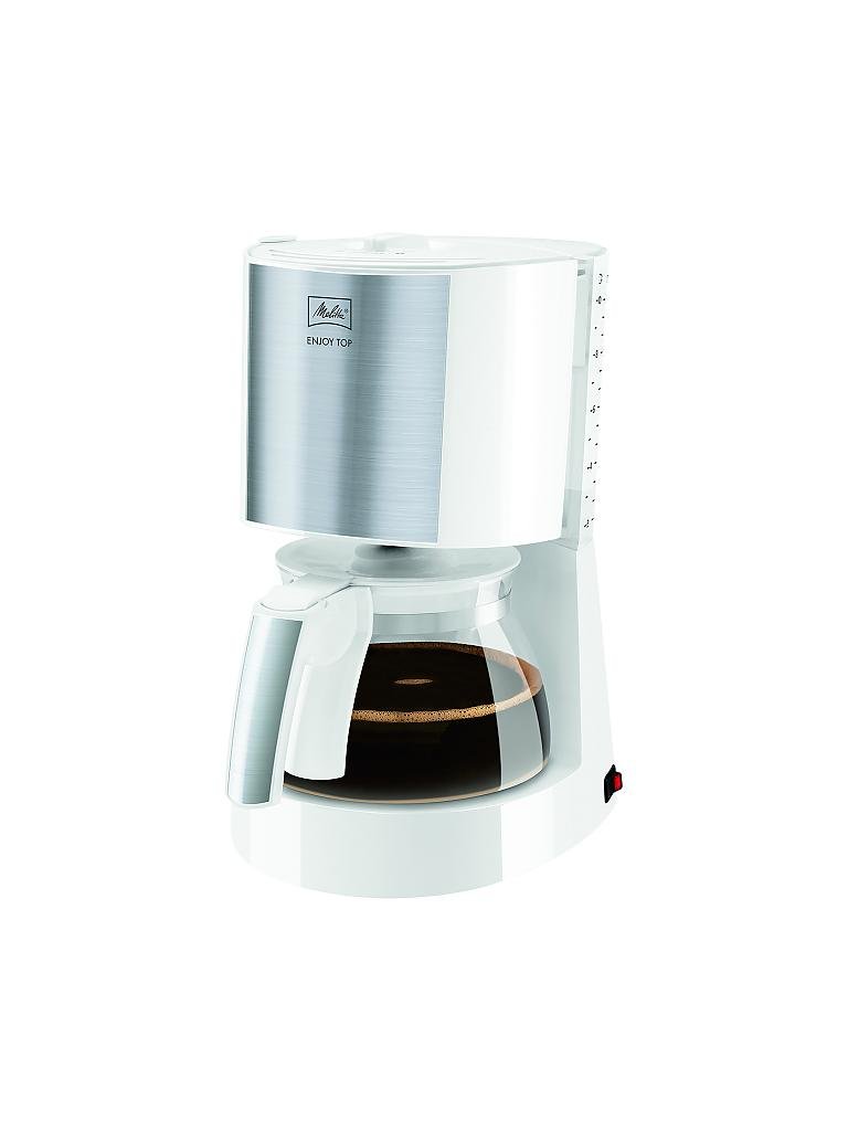 MELITTA | Filterkaffeemaschine "Enjoy Top" 10 Tassen (Weiss/Edelstahl) 1017-03 | weiß