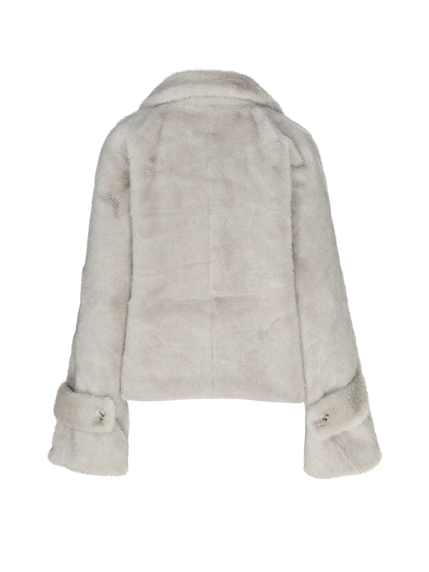MEOTINE | Jacke in Felloptik | hellgrau
