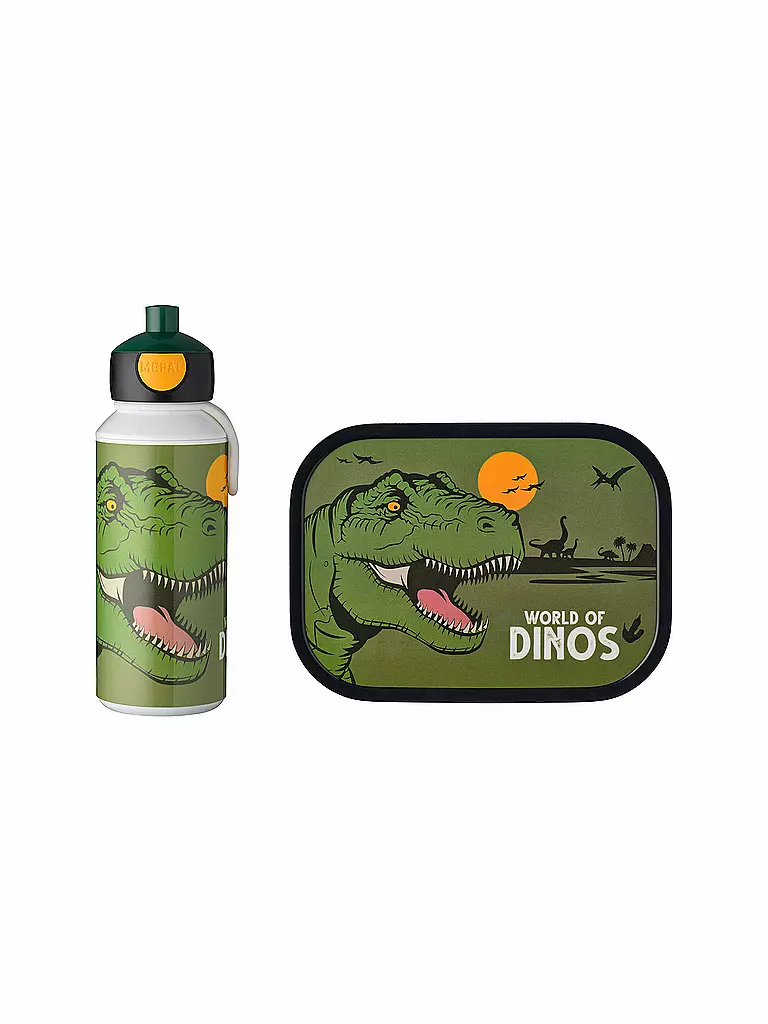 MEPAL | Pausenset mit Lunchbox und Trinkflasche Campus Dino | bunt