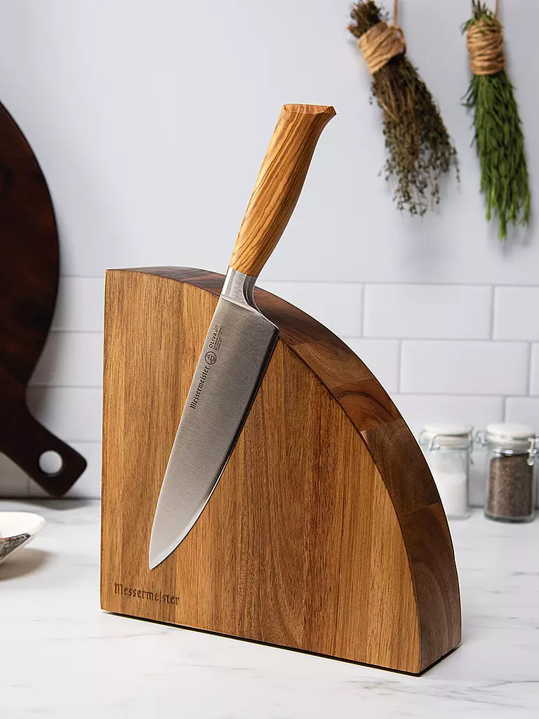MESSERMEISTER | Messerblock magnetisch Akazienholz | braun