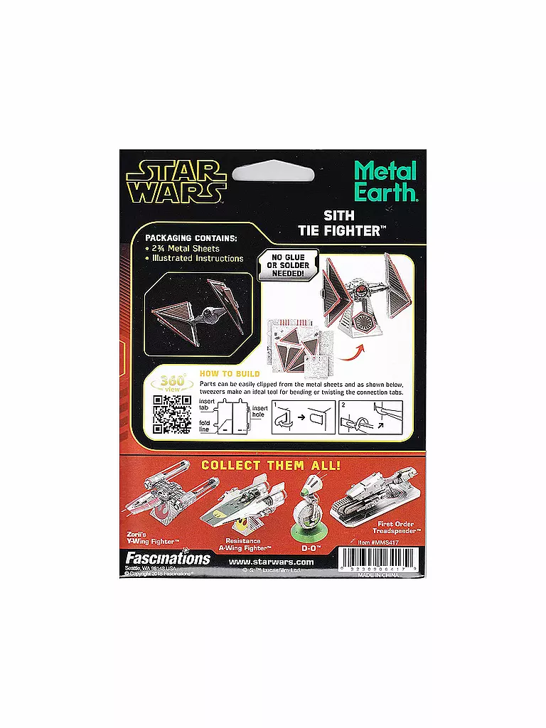 METAL EARTH | 3D Metallbausatz - Star Wars - Sith Tie Fighter | keine Farbe