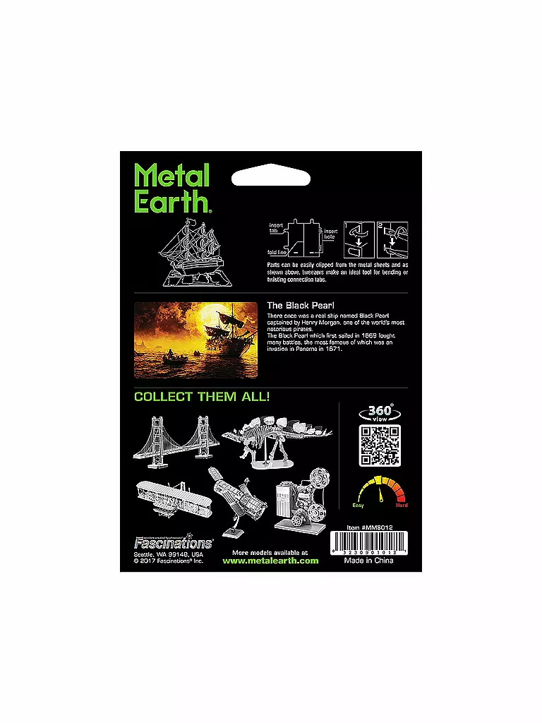 METAL EARTH | 3D Modellbausatz aus Metall "Star Wars" Sail Ship Black Pearl | keine Farbe