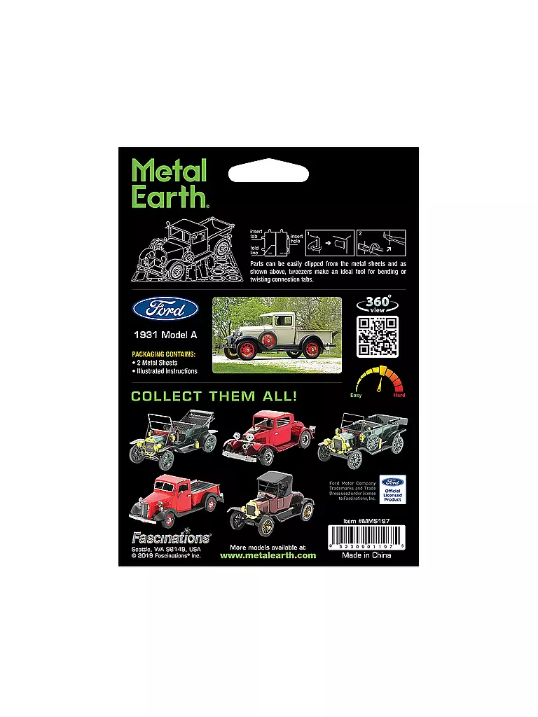 METAL EARTH | Ford - 1931 Ford Model A MMS197 | keine Farbe