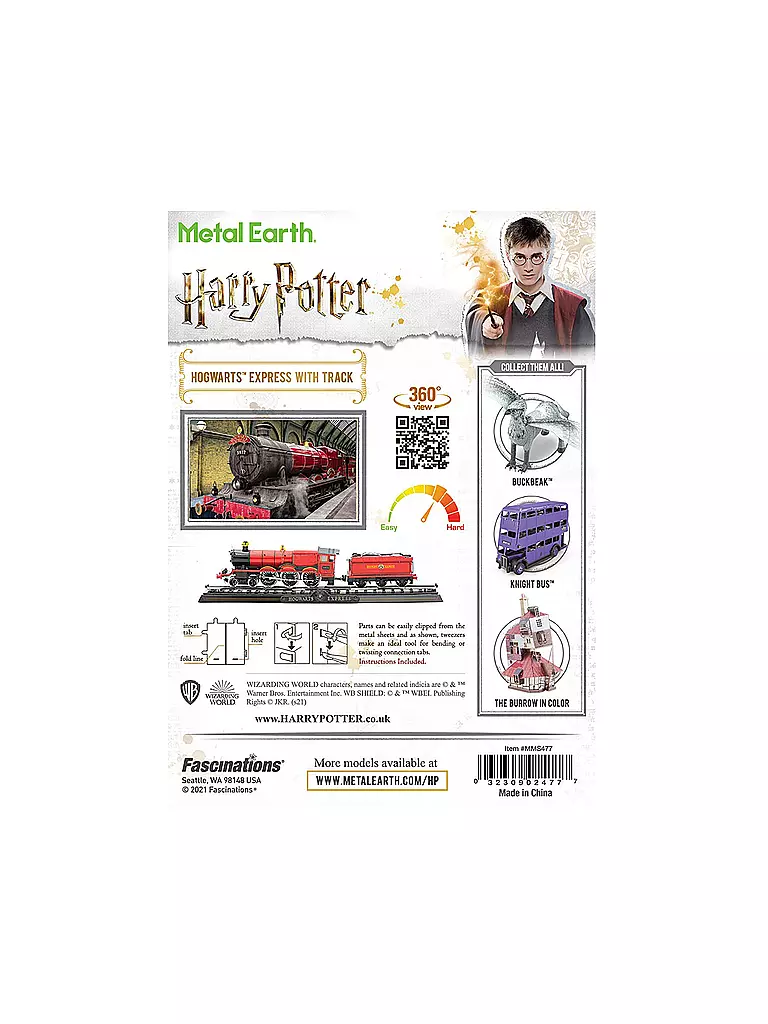 METAL EARTH | Harry Potter Hogwarts Express Train mit Schienen | keine Farbe
