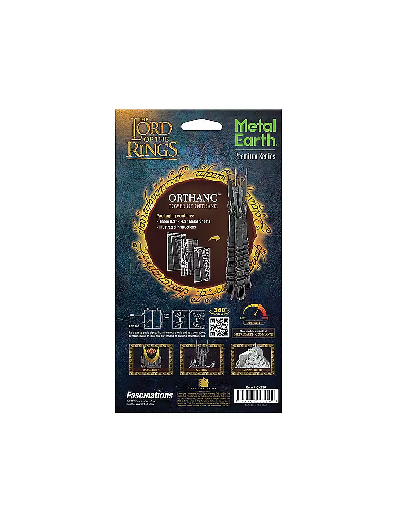 METAL EARTH | Premium Series Herr der Ringe - Orthanc | keine Farbe