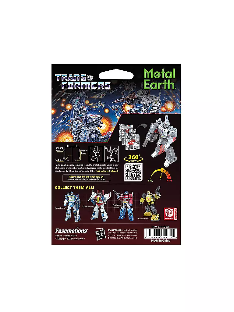 METAL EARTH | Transformers Megatron | keine Farbe