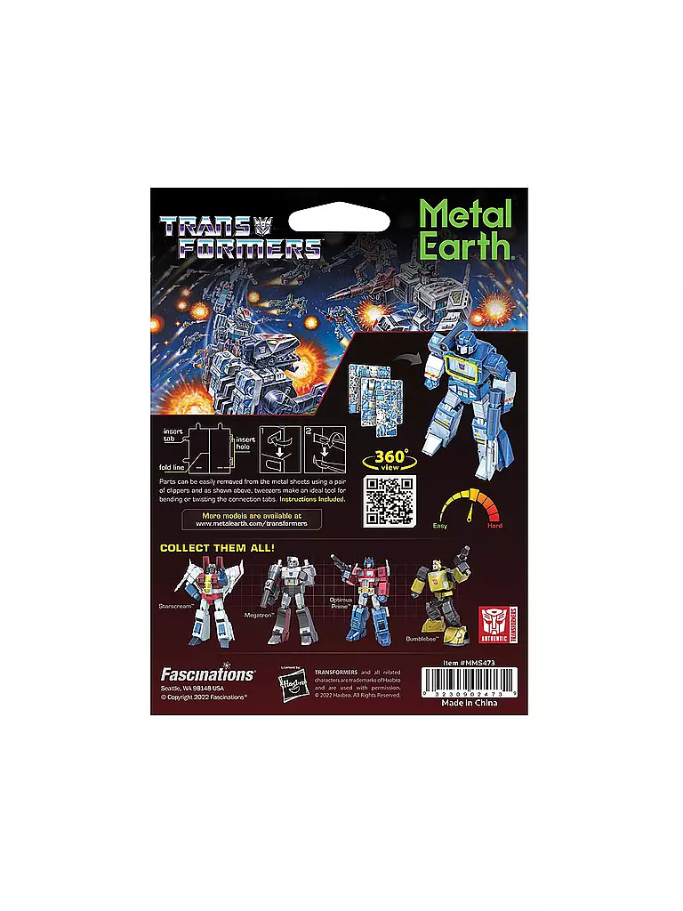 METAL EARTH | Transformers Soundwave | keine Farbe