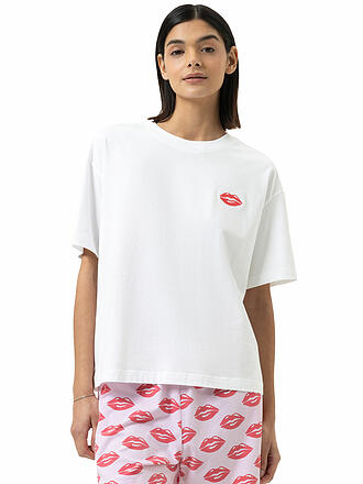 MEY | Pyjamashirt SOLID LOVE weiss