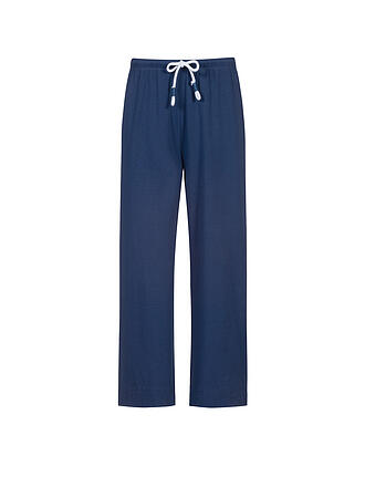 MEY | Pyjamahose 7/8 SOLID LOVE blue zodiac