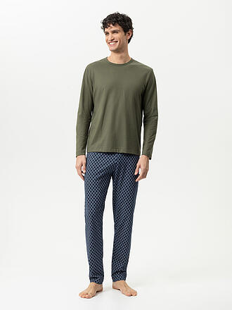 MEY | Pyjama SLEEK CIRCLES black forest green