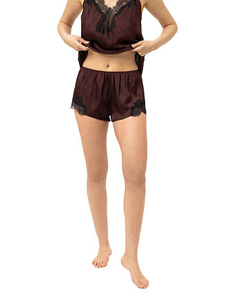 MEY | Pyjamashorts POETRY LUXURY hot maroon