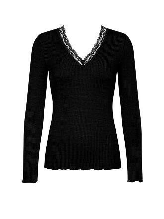 MEY | Langarmshirt WOOL EXPRESSIVE schwarz