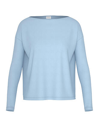 MEY | Pyjama Langarmshirt CASUAL RIB powder blue