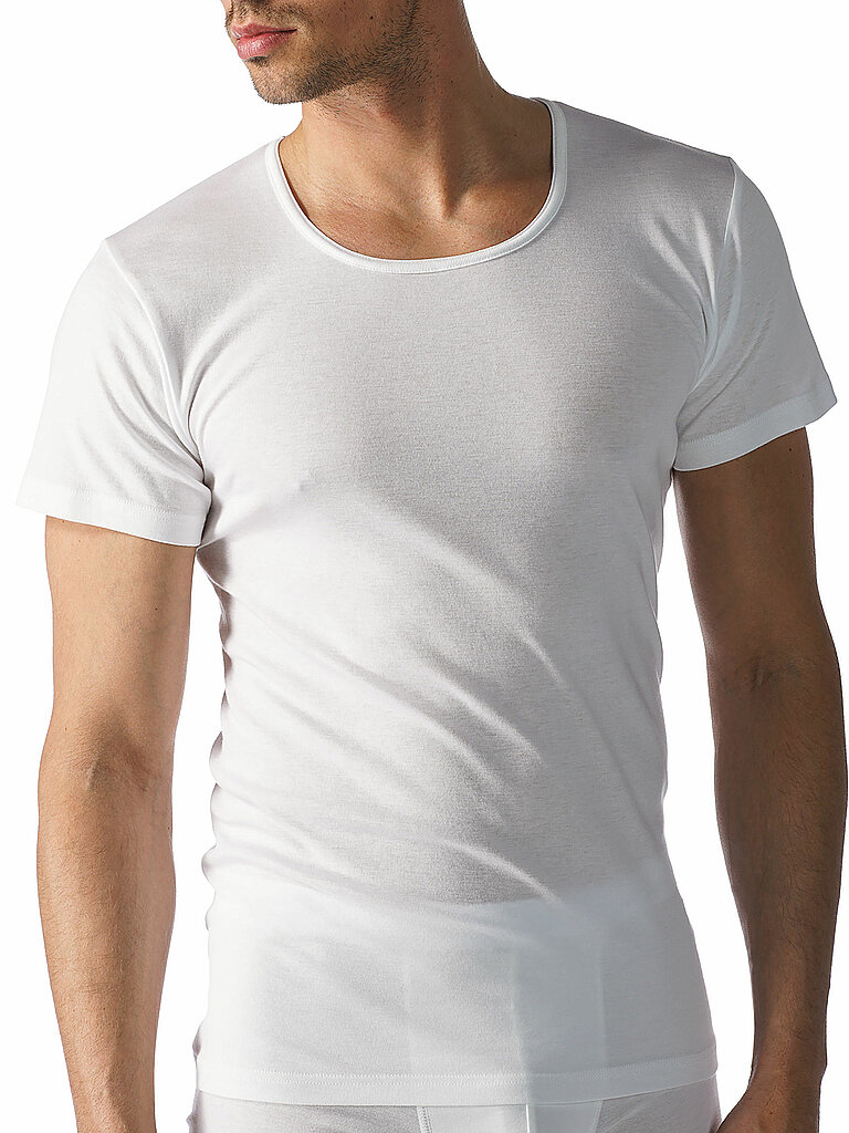 MEY T-Shirt CASUAL COTTON weiss weiss | S