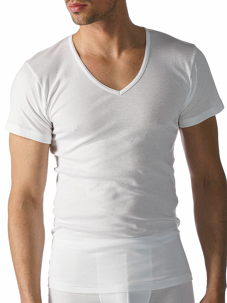 MEY T-Shirt CASUAL COTTON weiss weiss | S