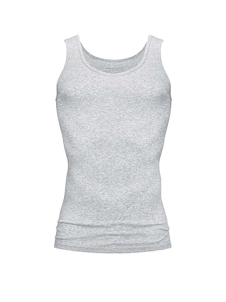 MEY Athletic Shirt Casual Cotton Light Grey Melange grau | 5