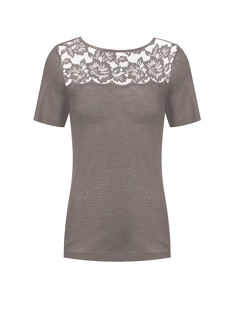 MEY T-Shirt WOOL LOVE deep taupe | L/XL – mey