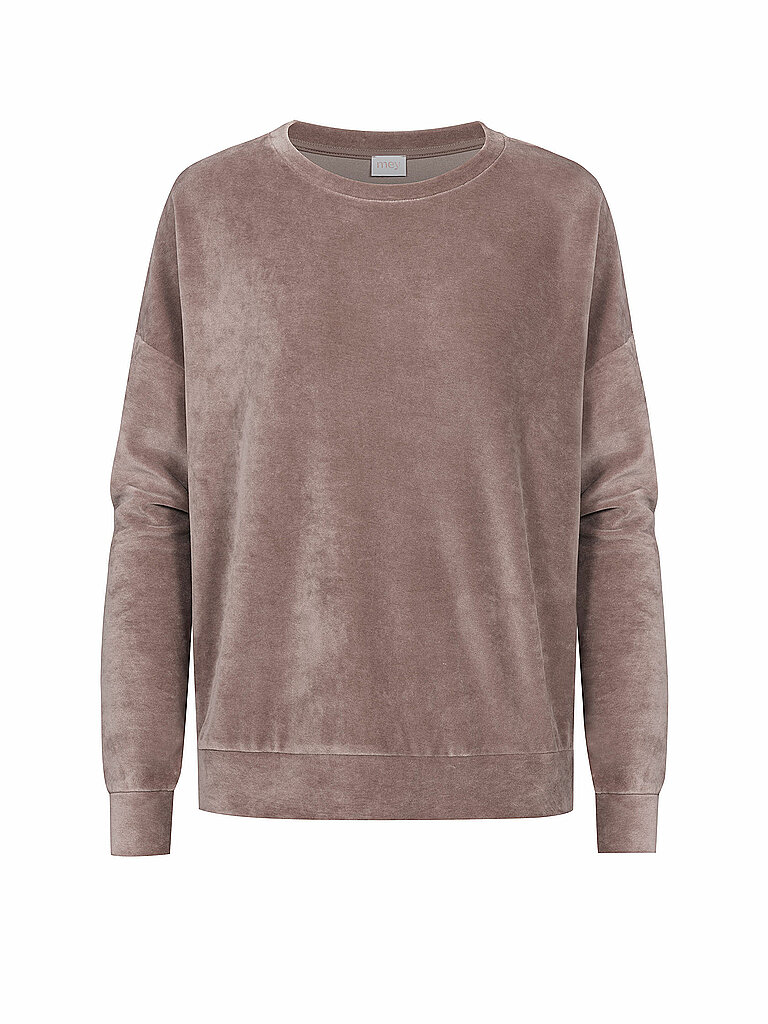 MEY Loungewear Sweater VELVET DREAM dark truffel hellbraun | L