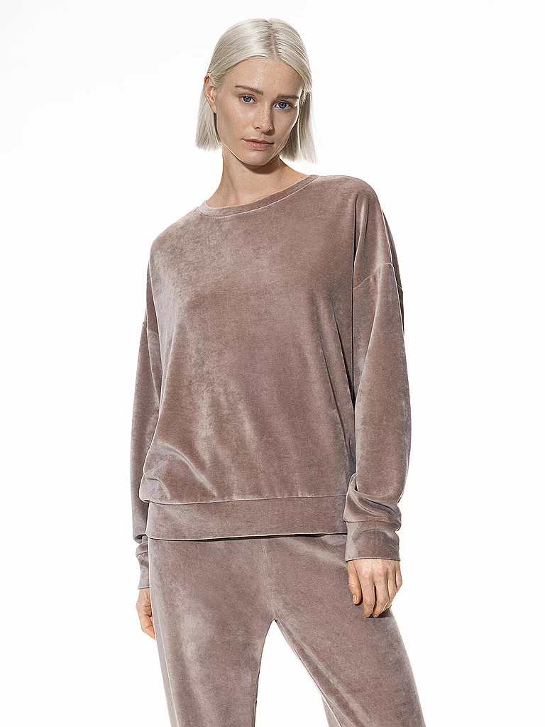 MEY Sudadera Loungewear VELVET DREAM trufa oscura marrón claro | L
