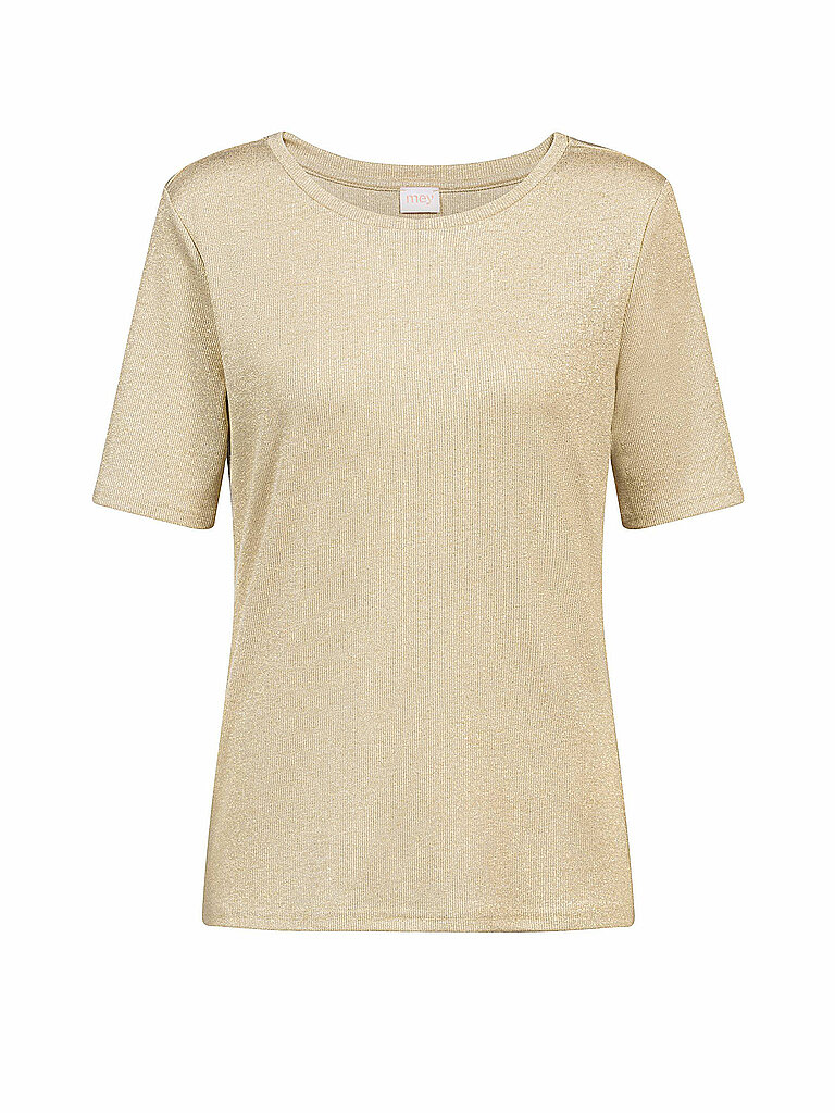 MEY T-Shirt SPARKLING RIB golden shine – mey