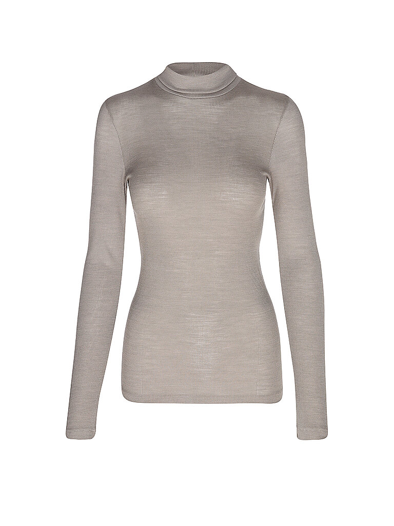 MEY Langarmshirt WOOL LOVE deep taupe hellbraun | XXL/XXXL