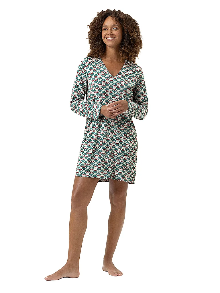 MEY Chemise de nuit - Sleepshirt MYSTICAL MAZE eucalyptus green vert | XL