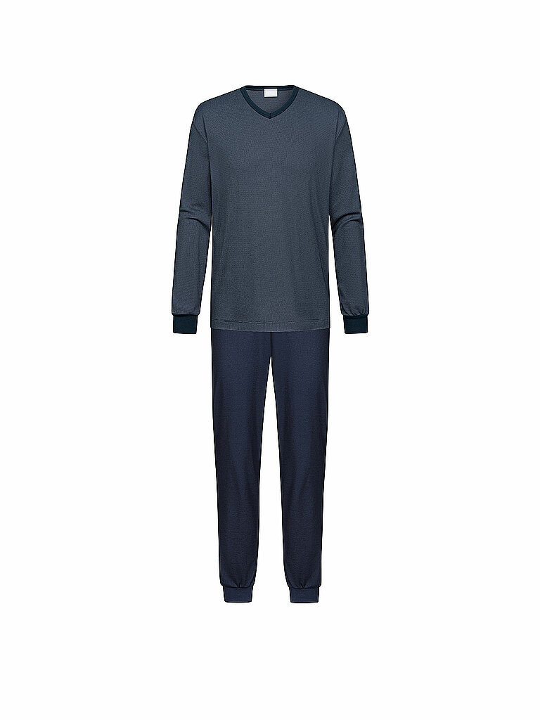 MEY Pyjama yacht blue dunkelblau | 50