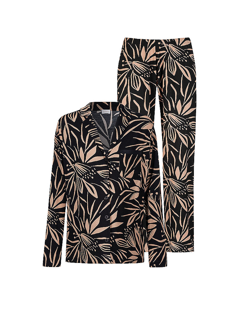 MEY Pyjama VIVID BLOOM schwarz schwarz | S