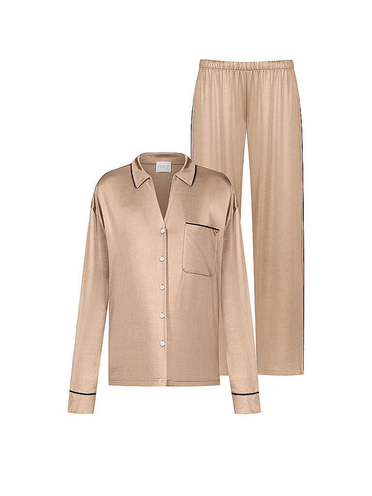 MEY Pyjama PURE SHINE golden hazel beige | L