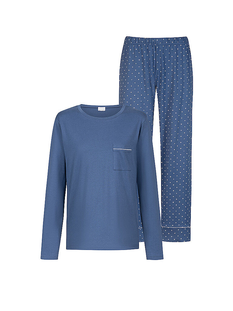 MEY Pyjama POLKA DREAMS midnight dust dunkelblau | 48