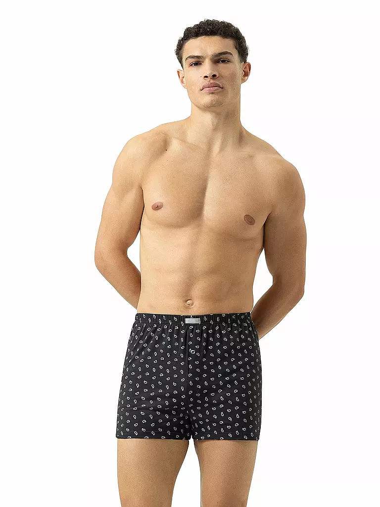 MEY | Boxershorts lava grey | dunkelblau
