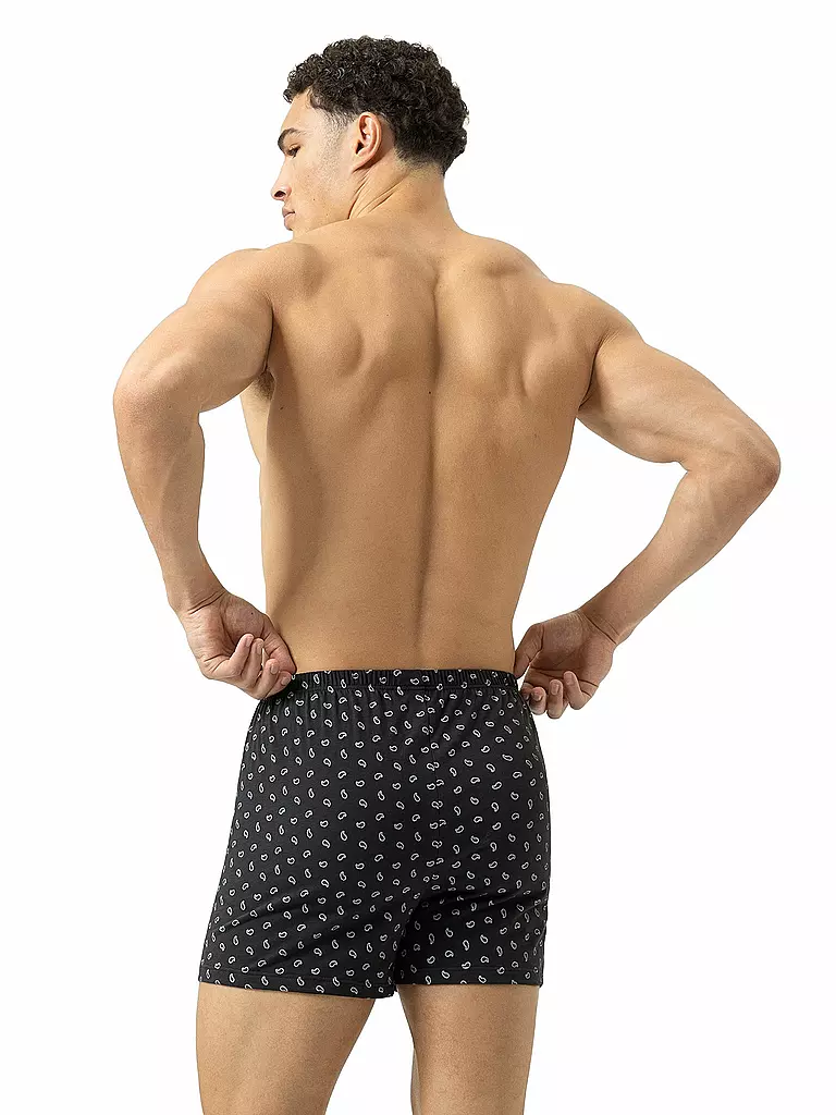 MEY | Boxershorts lava grey | dunkelblau