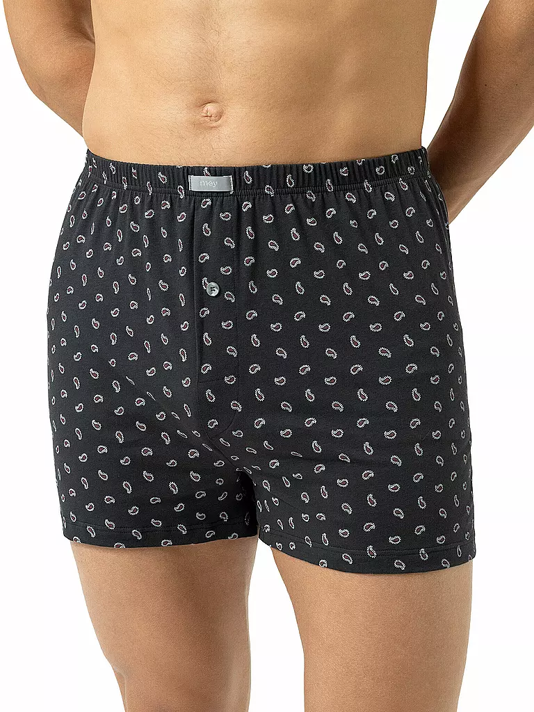 MEY | Boxershorts lava grey | dunkelblau